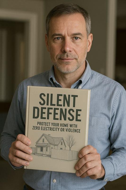 Man holding Silent Defense preparedness guide.